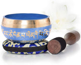 Tibetan Singing Bowl Set for Meditation | Blue