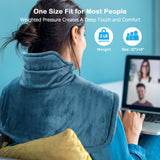 Weighted Neck Heating Pad Electric for Neck Shoulder Pain Relief, 6 Heat Settings 4 Auto-Off with Countdown,