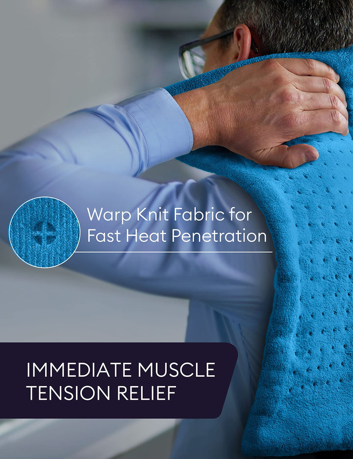 Extra Large Electric Heating Pad | Aqua Blue