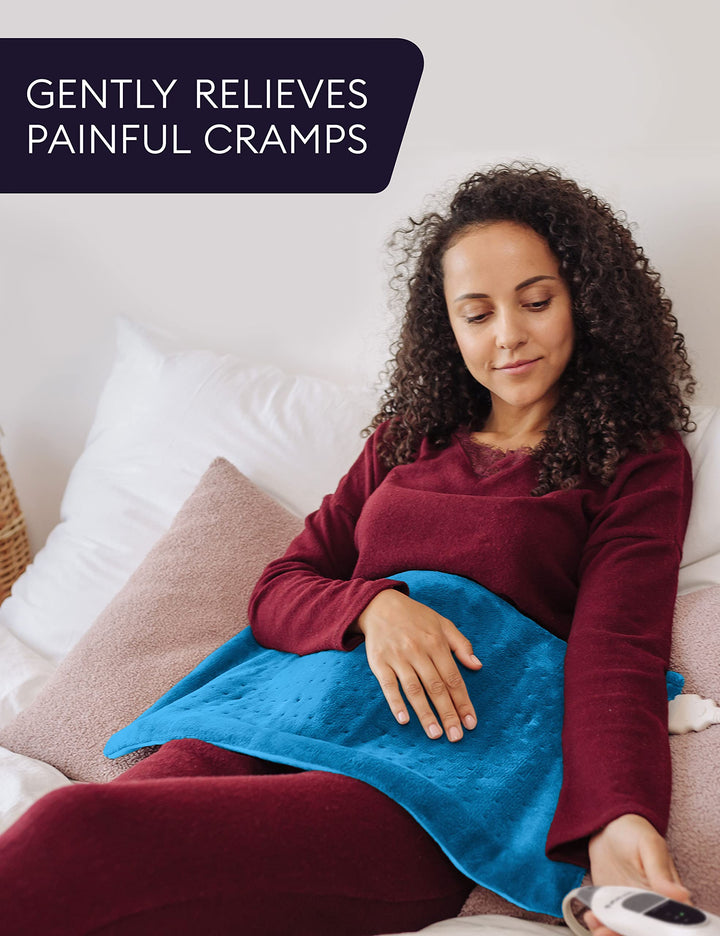 Extra Large Electric Heating Pad | Aqua Blue