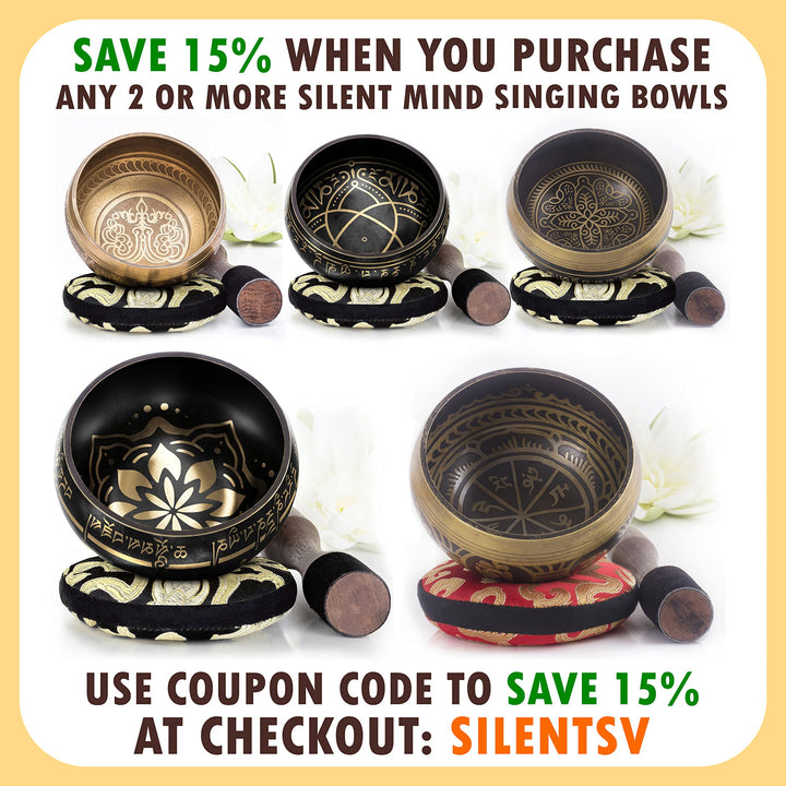 Tibetan Singing Bowl Set for Meditation | Blue